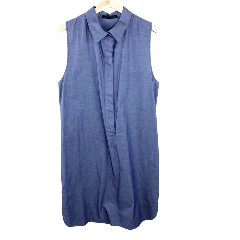 Jenni Kayne Popover Shirt Dress Sleeveless Blue Size Small - Picture 2 of 8